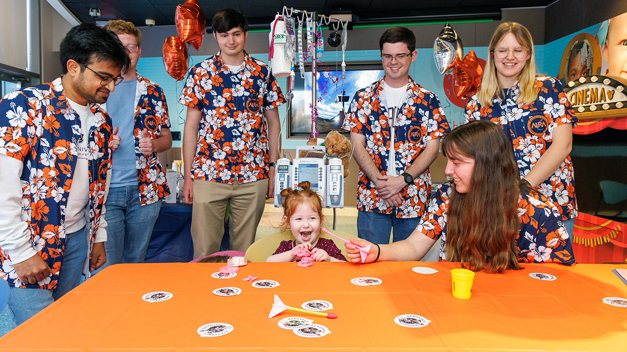 The Auburn University Rocketry Association visited Children's of Alabama in Birmingham for the third consecutive year to spend time with patients an afternoon of heartwarming smiles and lifelong memories. 